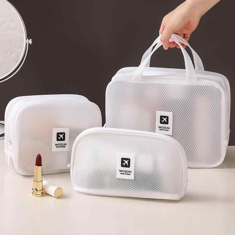 洗漱用品バッグ レディース メンズ 兼用 防水 大容量 旅行用 出張用 温泉 銭湯 スイミング 化粧ポーチ トラベルポーチ 収納バッグ・素材: PVC・スタイル: Deao・機能: Deao・カテゴリ: 洗漱バッグ.ポーチ・色: ホワイト（半円.中号.三角.大号.方形）