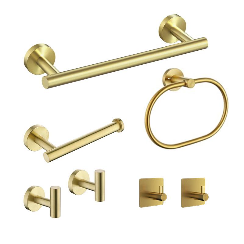 タオルバー セット ステンレス 浴室用 タオル掛け ペーパーホルダー フック付き 壁掛け式 ブラック シ..