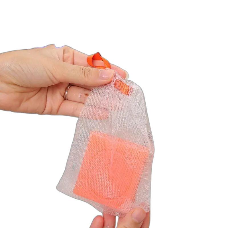 泡立てネット 石鹸 ネット 洗顔 フォーム用 泡立ち 手作り石鹸 せっけん 巾着袋タイプ 吊り下げ 保管 ..