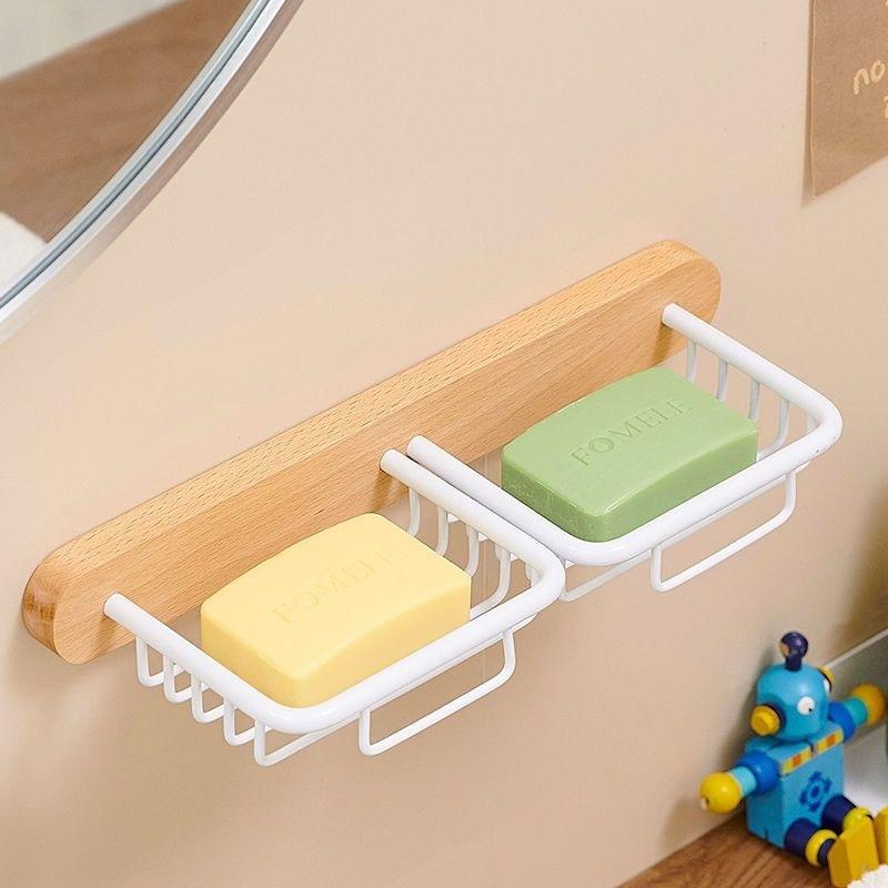 石鹸ケース レディース 壁掛け式 置き棚 水切り 穴あけ不要 浴室用 家庭用 石鹸置き 穴あけ不要 固形石..