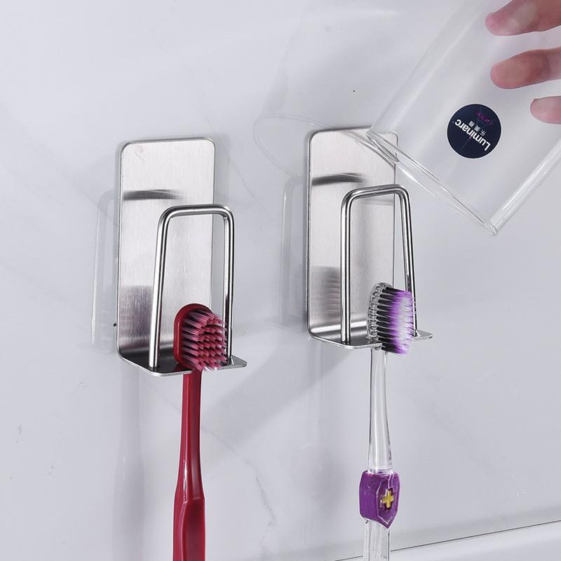 歯ブラシスタンド 304ステンレス 洗面所 壁掛け収納 シルバー