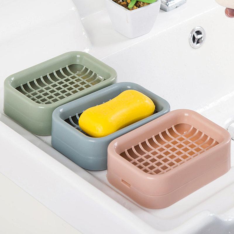 石鹸ケース 北欧風 2段 水切り 浴室用 手作り石鹸 置き台 トレイ 北欧ピンク 北欧ブルー 北欧グリーン