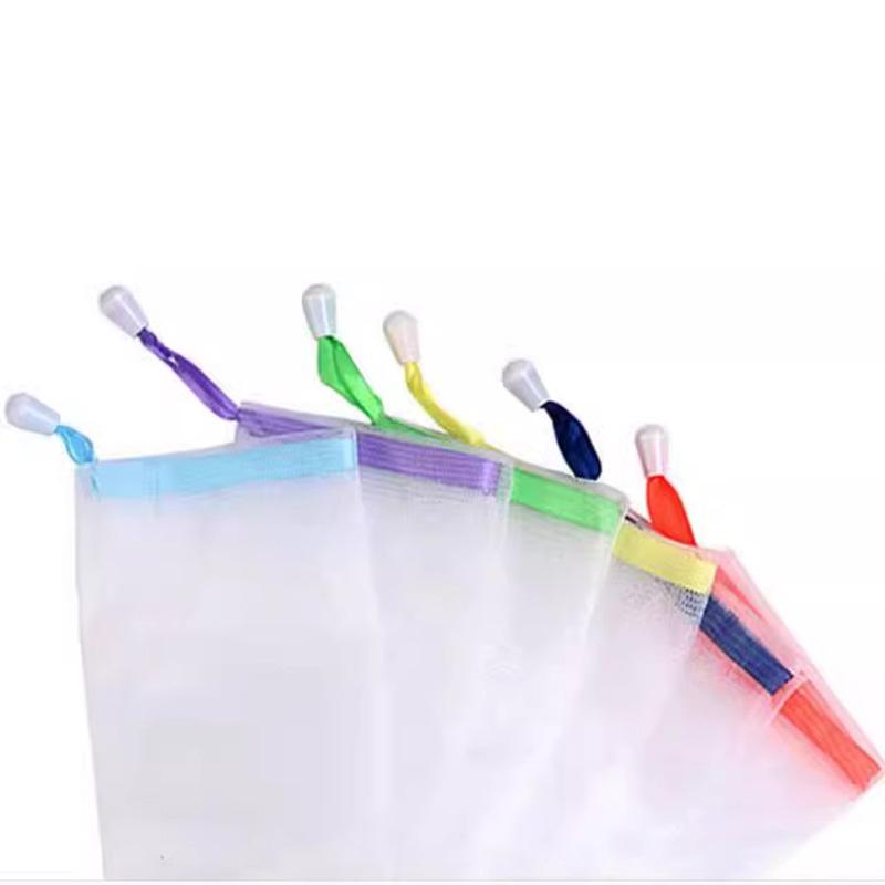 石鹸 泡立てネット 泡立て袋 洗顔 泡立ちネット 手作り石鹸 ネット 彩帯 1個