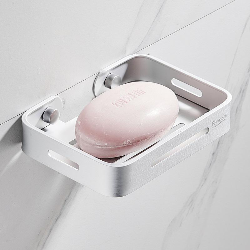 石鹸ケース 石鹸置き 壁掛け 水切り 洗面所 浴室 アルミ製 スクエア型 石鹸ホルダー