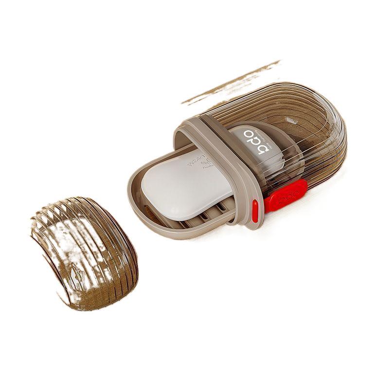 石鹸ケース 旅行用 携帯用 石鹸ボックス 蓋付き 水切り 密閉型 小型 プラスチック 防塵 防潮 厚型