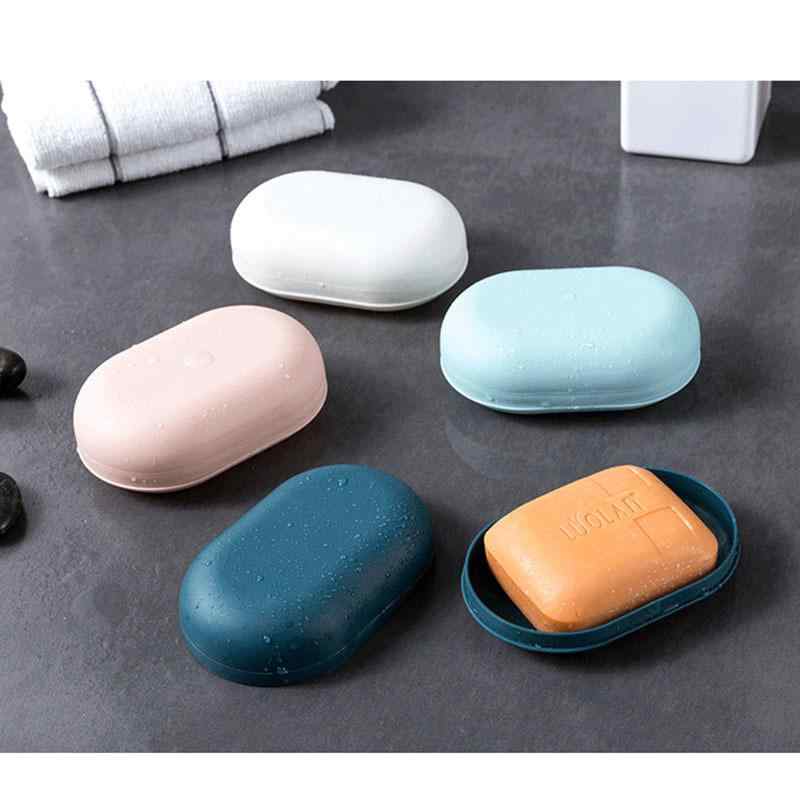 石鹸ケース レディース メンズ 蓋付き 水切り 大容量 ソープディッシュ 北欧風 シンプル 無地 プラスチ..