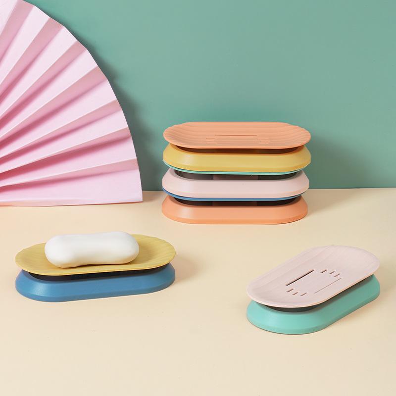 石鹸ケース レディース メンズ 浴室 洗面所 壁掛け 水切り ソープディッシュ ピンク ブルー オレンジ ..