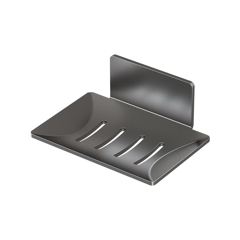 石鹸ケース 壁掛け式 水切り 炭素鋼 焼付塗装 グレー系 香り付き石鹸 置き型 洗面所 バスルーム