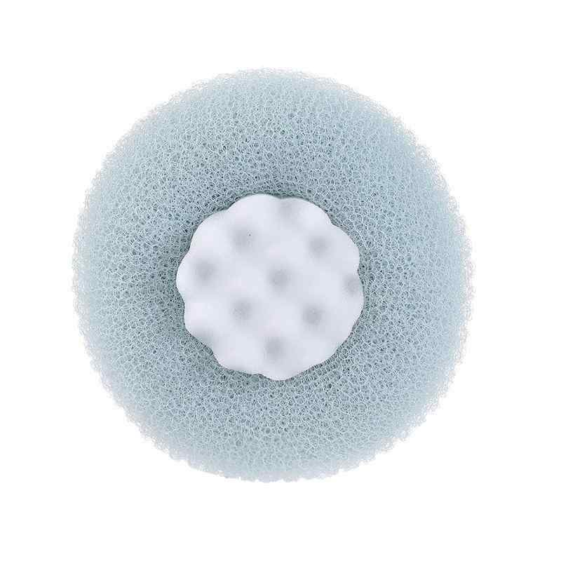 ボディブラシ レディース 角質除去 あかすり 垢すり バスグッズ 背中洗い 浴用 花柄 ブルー ベージュ ..