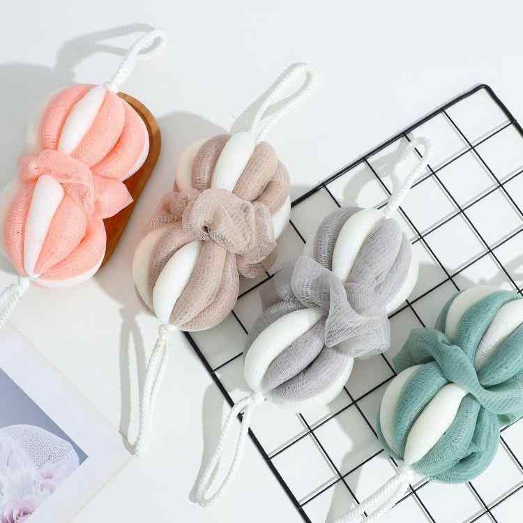 ボディタオル レディース 浴用タオル 垢すりタオル 浴球 柔らかい かわいい ピンク系 グレー カーキ グ..