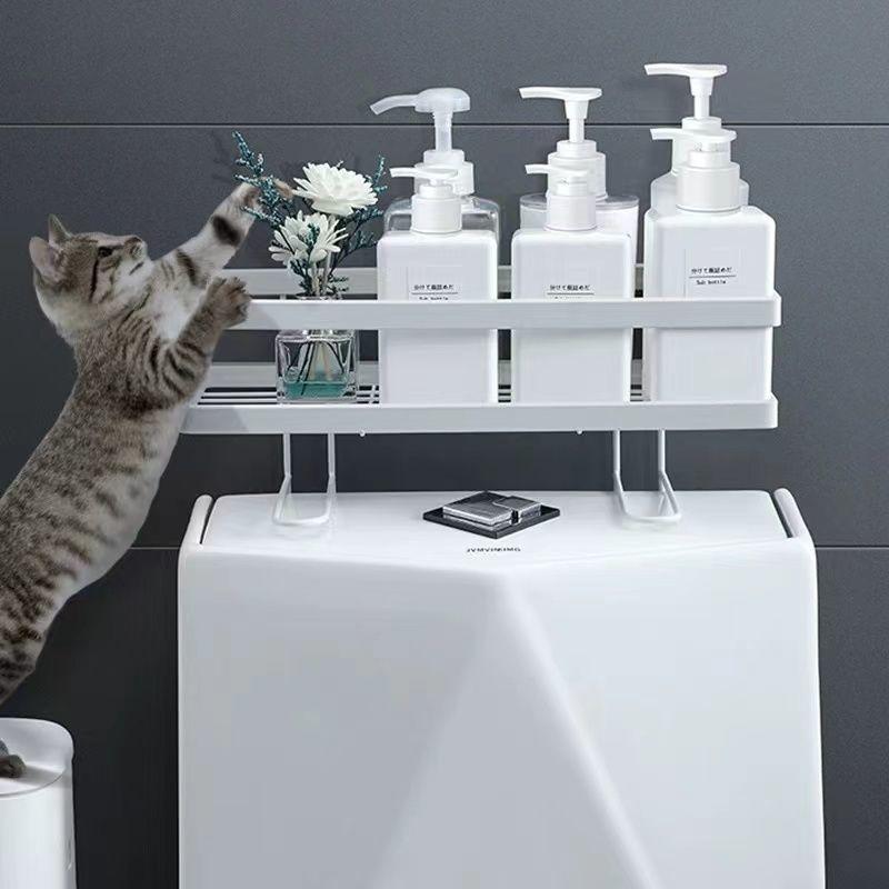 トイレ収納 ラック レディース メンズ 洗面所 浴室 壁掛け 賃貸 おしゃれ スリム 鉄製 アイアン 大容量 整理棚(x2)