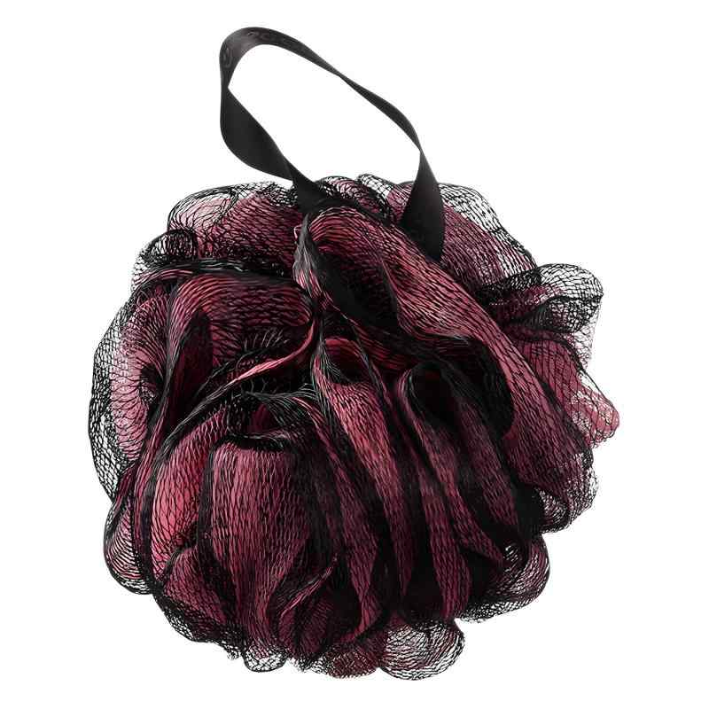 浴用ボール レディース メンズ 兼用 沐浴 スポンジ 泡立てネット 吊り下げ紐付き 黒 赤 青 緑 紫 直径1..