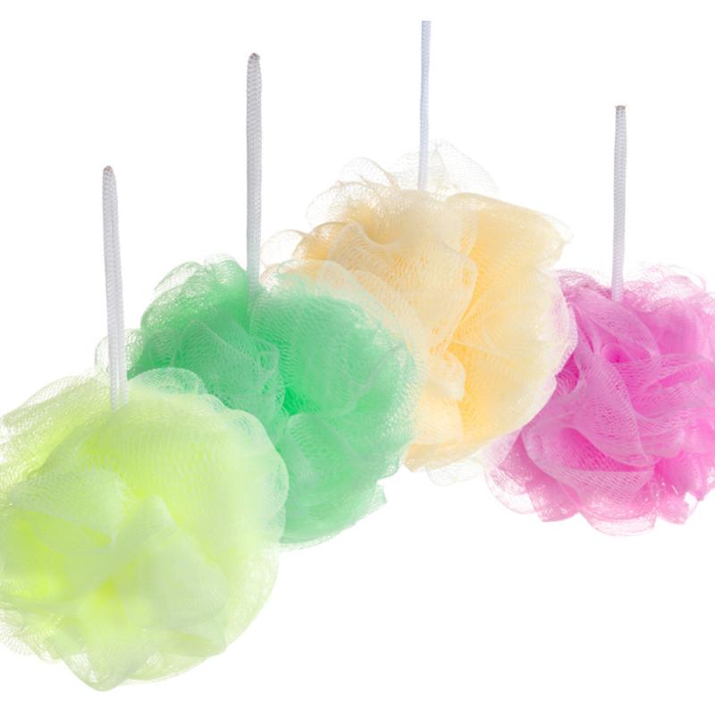 ボディウォッシュボール 泡立てネット バスポンジ 浴用ボール バス用品 垢すり 泡立ちやすい ポリウレタン素材 ランダムカラー(x3)