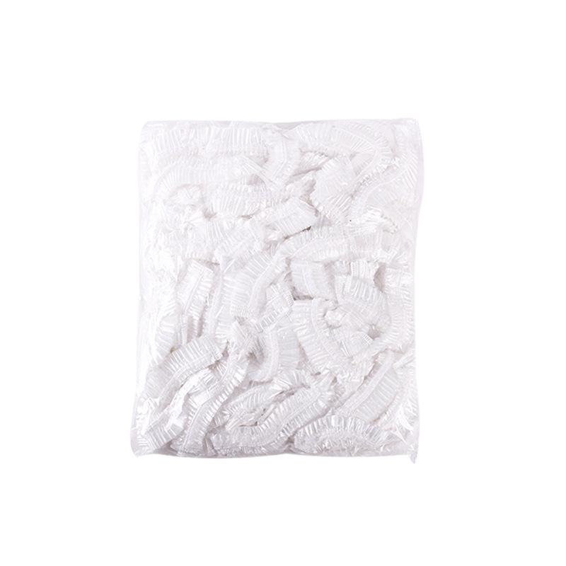 バスグッズ レディース メンズ PE製 使い捨て シャワーキャップ ホテル アメニティ 浴室 防水 入浴 旅行 携帯用 白 黄色 ブルー ピンク系(x100)