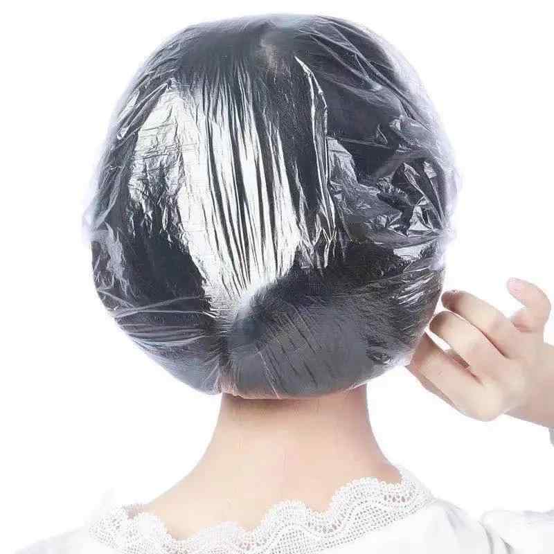 使い捨て風呂帽子 レディース メンズ 兼用 プラスチック製 シャワーキャップ 防水 ヘアキャップ 伸縮性..