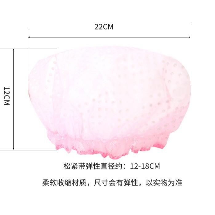 大人用 バスキャップ ダブルレイヤー PE 防水 シャワーキャップ バスグッズ