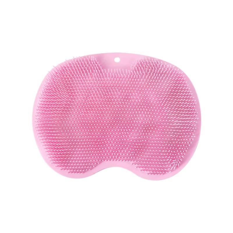 フットブラシ レディース メンズ 兼用 足裏 マッサージ ケア ブラシマット 浴室 滑り止め 吸盤付き TPE製 ブルー ピンク系