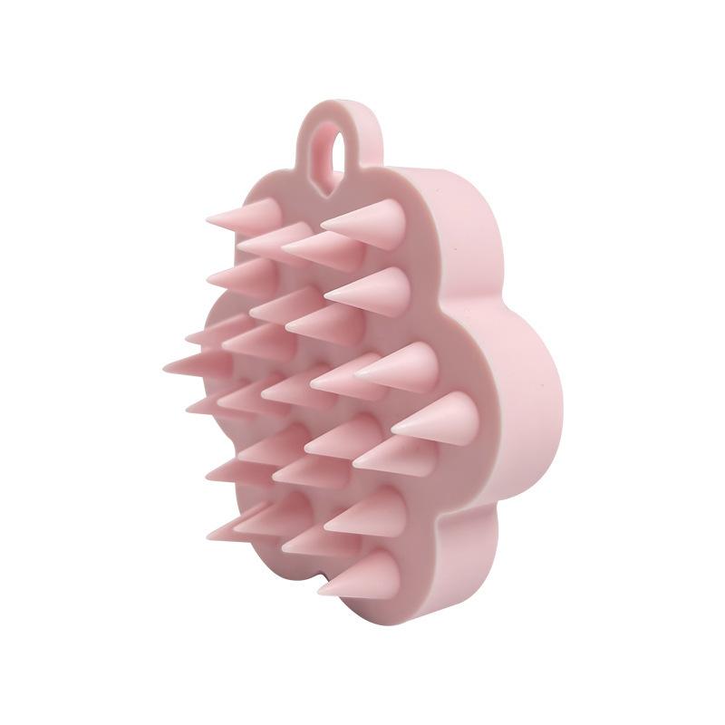 シャンプーブラシ 頭皮マッサージブラシ シリコン製 花形 バスブラシ シャワーブラシ 沐浴ブラシ ヘア..