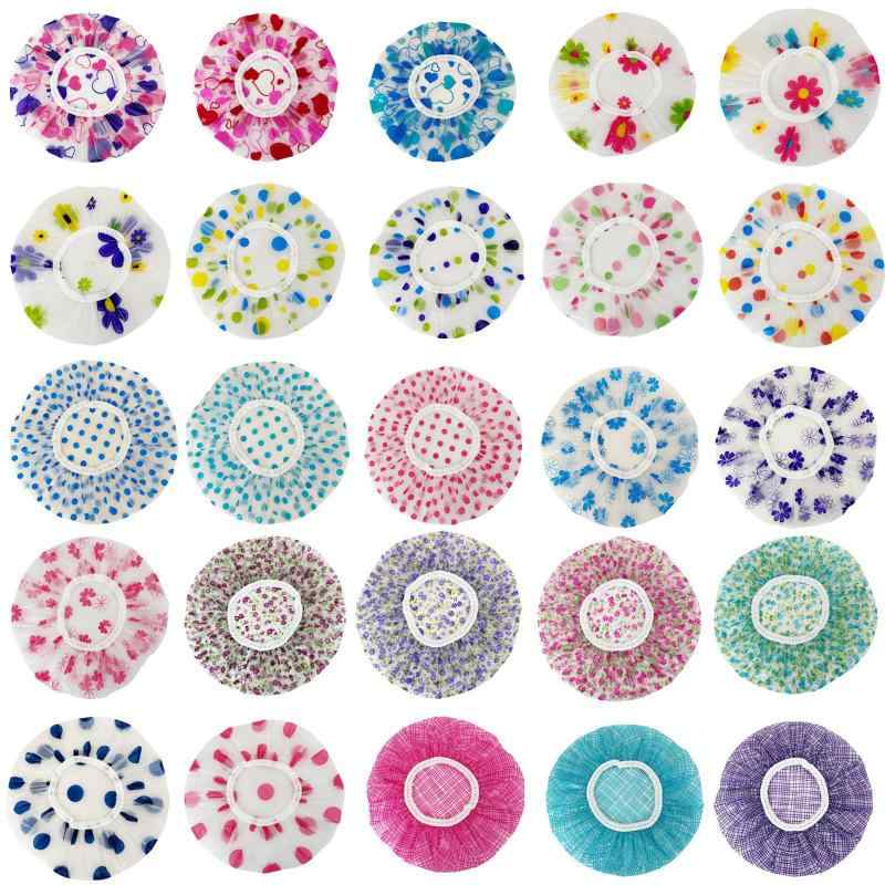 帽子 レディース 防水 バスキャップ EVA 混色 花柄 ガーデニング キッチン用 大人用 ヘアキャップ 水泳..