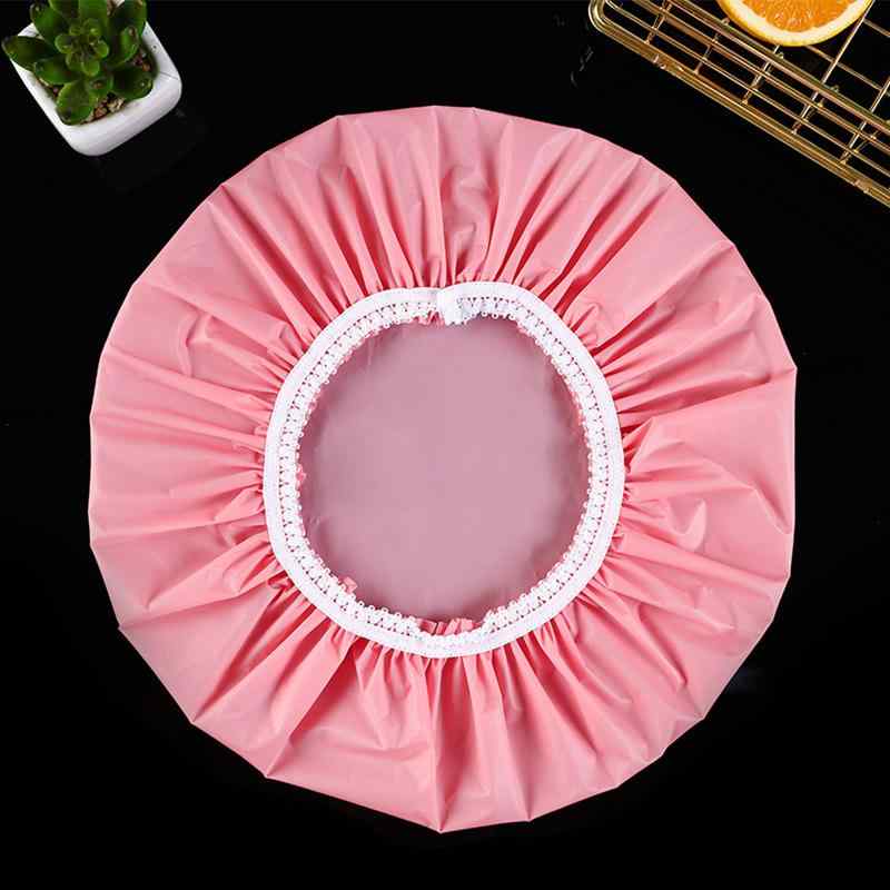 帽子 レディース バスキャップ シャワーキャップ 防水 厚手 PEVA お風呂 ヘアキャップ 白 ホワイト ピ..