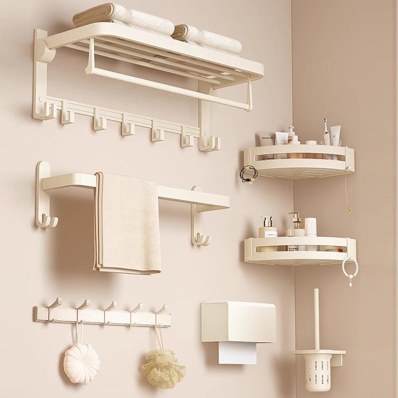 タオルラック バスルーム 壁掛け 浴室 収納棚 折りたたみ式 トイレ タオル掛け 穴あけ不要 50cm 60cm ..