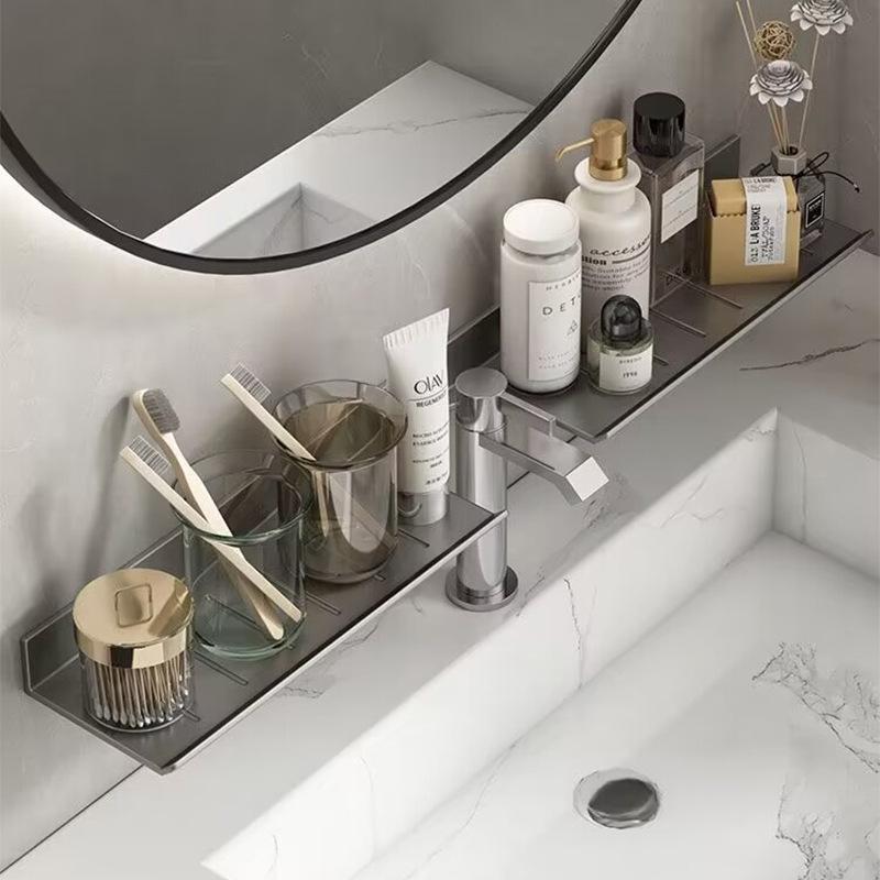 洗面台 ラック レディース メンズ 壁掛け 棚 浴室 収納 おしゃれ アルミ 整理棚 トイレ バス ラック 30cm 40cm 50cm 60cm