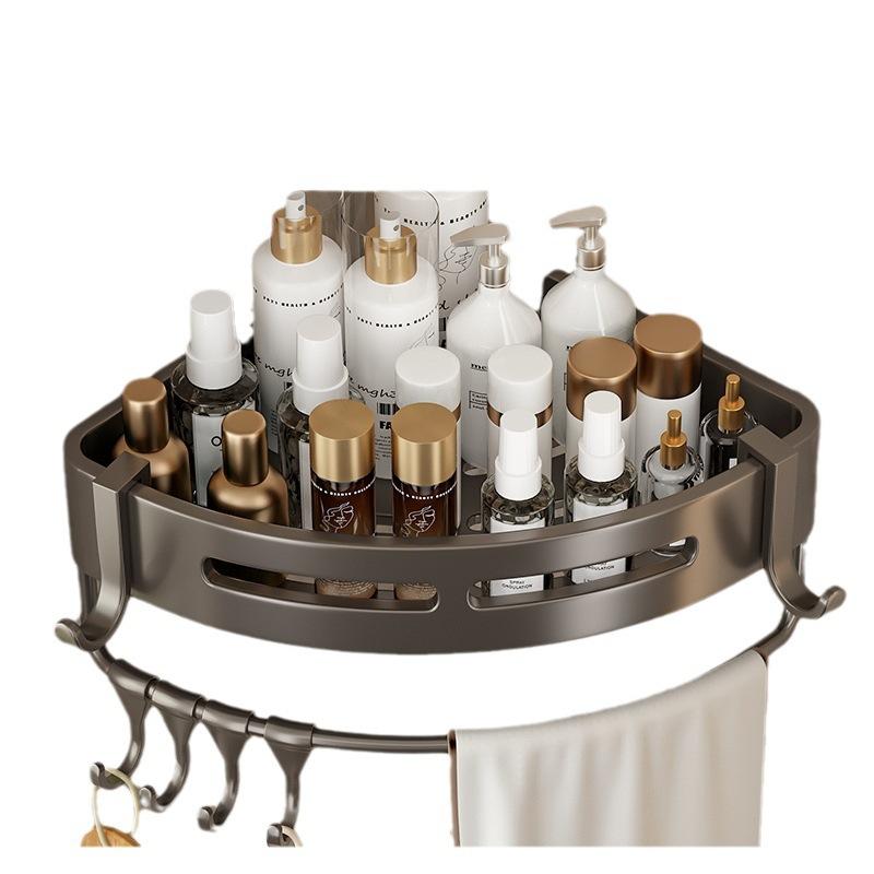 タオルラック レディース 浴室 壁掛け 棚 コーナーラック アルミ合金製 酸化処理 1段 2段 シンプル ス..