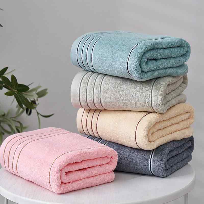 浴巾 綿 コットン 70x140cm デイリー 普段使い ピンク系 ブルー グレー グリーン ベージュ ブラウン(x5)