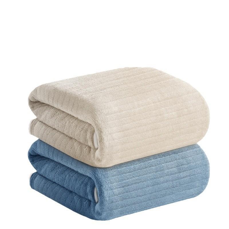タオル 珊瑚绒 バスタオル 厚手 ストライプ A类 男女兼用 家庭用 吸水速乾 ビーチタオル