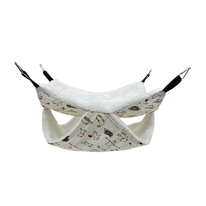 ハンモック 小動物用 ペット用 ベッド 吊り下げ式 ケージ用 寝袋 ハムスター モモンガ リス ウサギ あ..