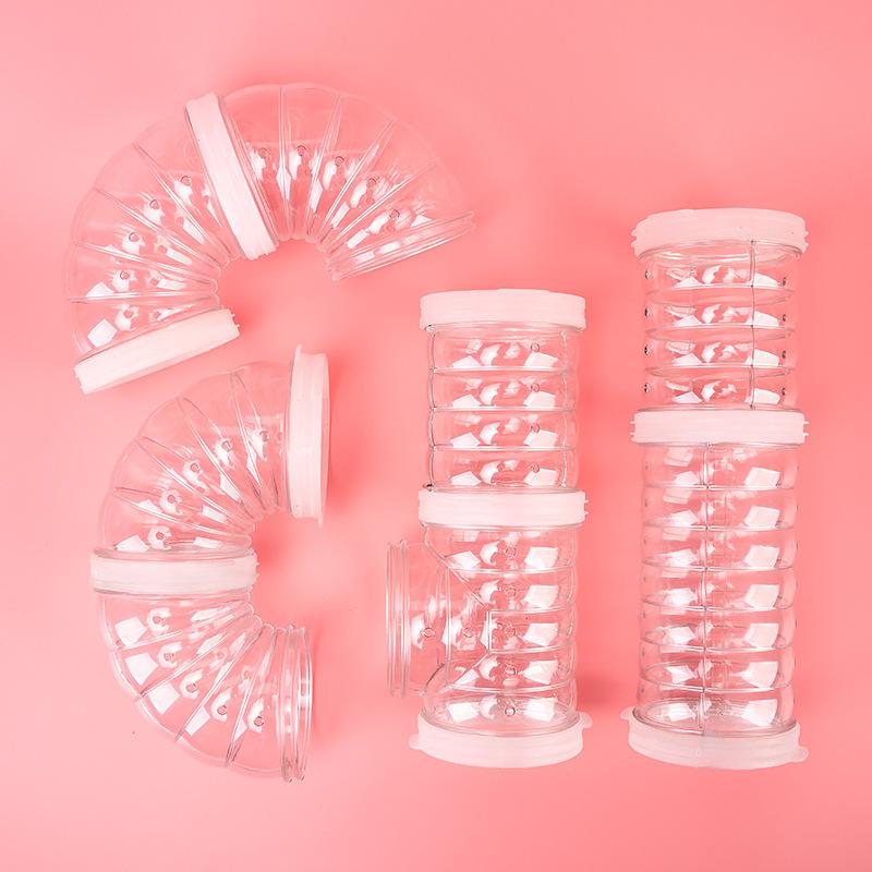 ケージ用品 DIY 基礎パーツ トンネル アクリル製 組み合わせ自由 倉鼠 ハムスター おもちゃ