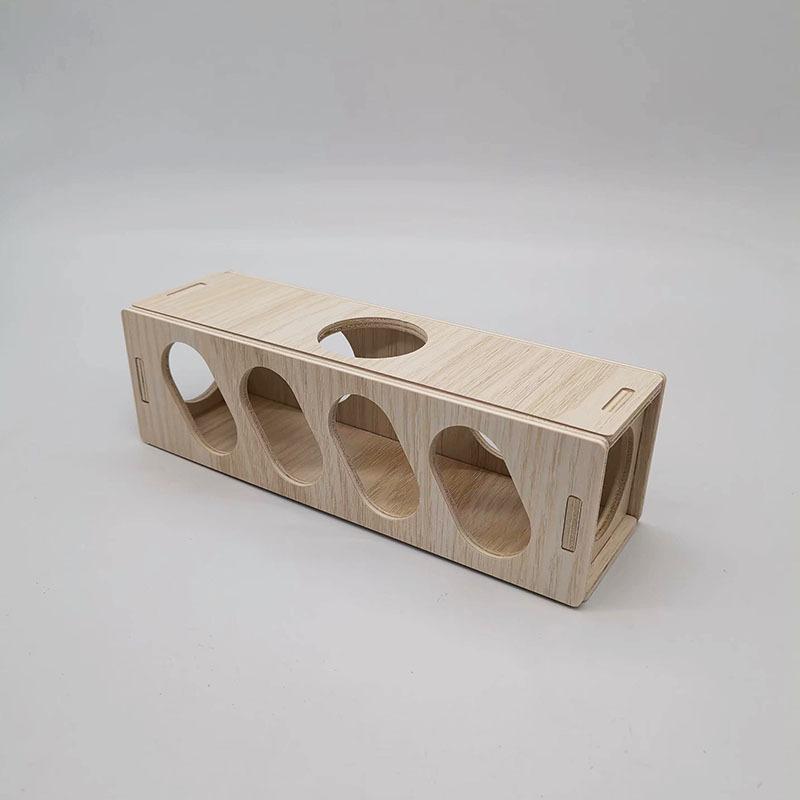 小動物用 ハムスター トンネル 隠れ家 遊び場 木製 玩具 掘る 齧る ストレス解消