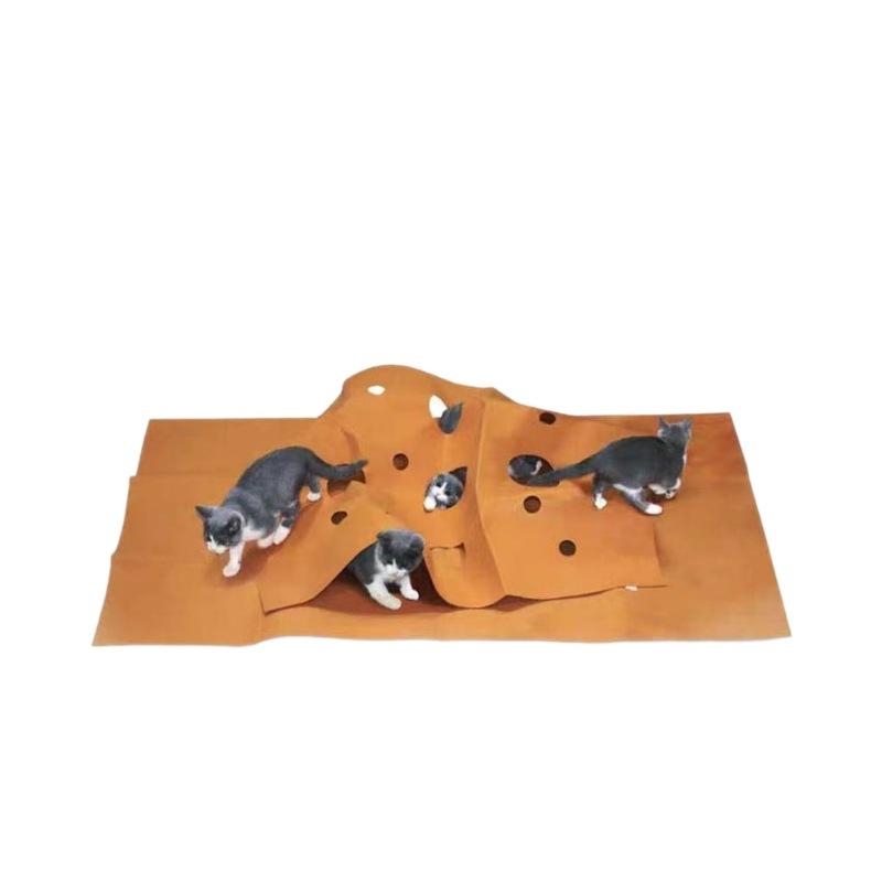 猫 おもちゃ 訓練マット トンネル 迷路 猫砂マット 毛毡 噛む 90 120cm(x10)