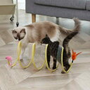 猫 隧道 おもちゃ S型 折りたたみ ペット用品 玩具 運動不足 ストレス解消 95g 102g(x2)