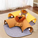 猫 トンネル 猫用おもちゃ フェルト製 ハチ ライオン 四季(x2)