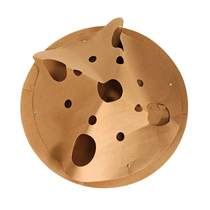 猫 おもちゃ 訓練マット トンネル付き ゲームカーペット 迷路 ペット 遊び 噛み癖対策 猫 犬 レッド ブ..