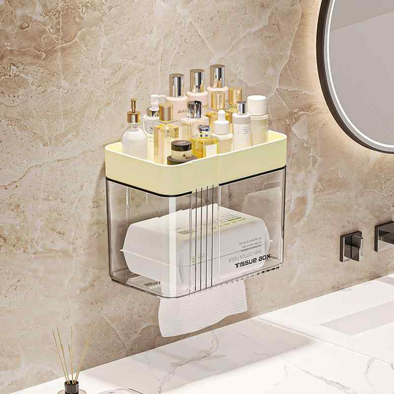 トイレットペーパーホルダー 壁掛け式 防水 多用途 浴室 洗面所 ロールペーパー ボックス 置き棚 プラスチック製・素材: プラスチック・用途: トイレ・スタイル: 現代的.シンプル・カラー: ゴールド.ホワイト・機能: 防水.多用途・カテゴリ: ペーパータオルケース