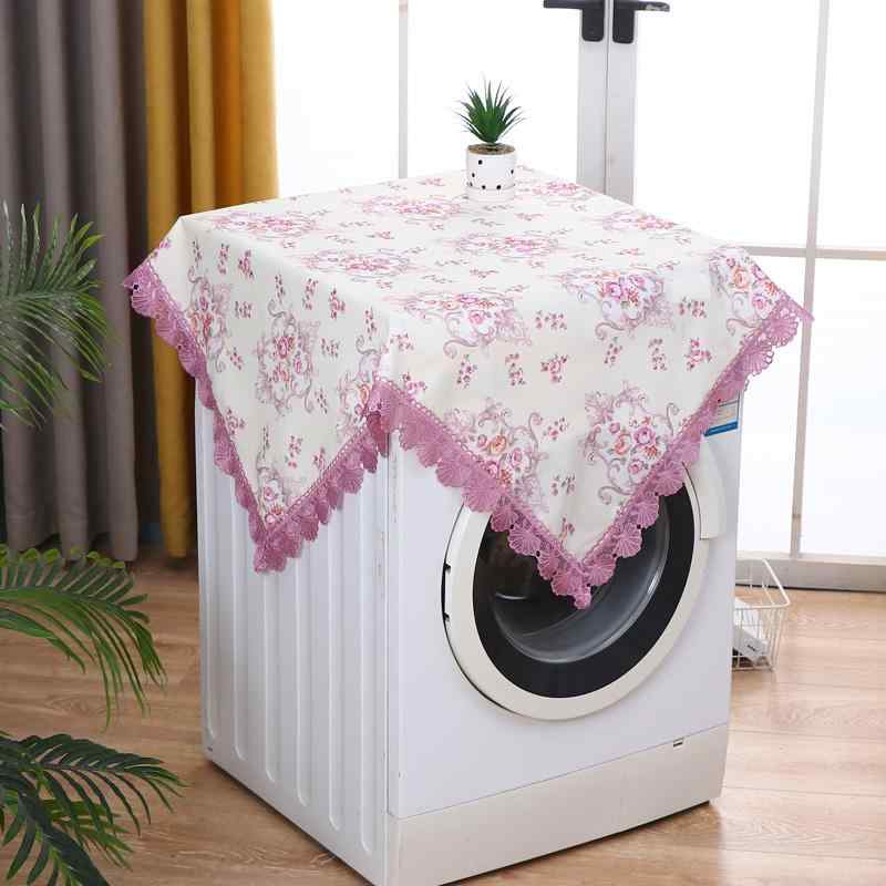 洗濯機カバー レディース 防水 防塵 おしゃれ かわいい 全自動 二槽式 花柄 リーフ柄 90cm 110cm