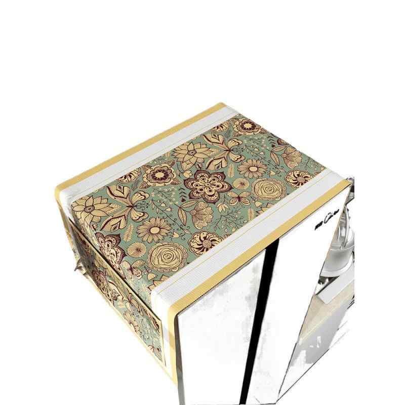 防塵カバー レディース 冷蔵庫 洗濯機 ベッドサイドテーブル トップカバー 収納可能 散熱 35x100cm 45x..