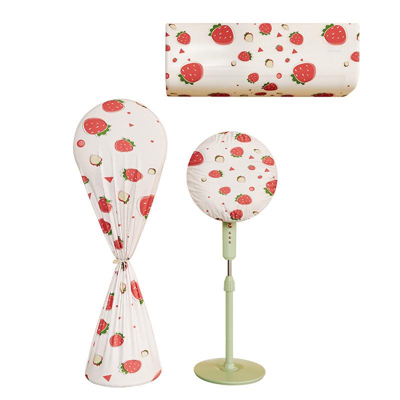 エアコン 扇風機 カバー 防塵カバー 全包式 家庭用 布製 PEVA かわいい 草莓