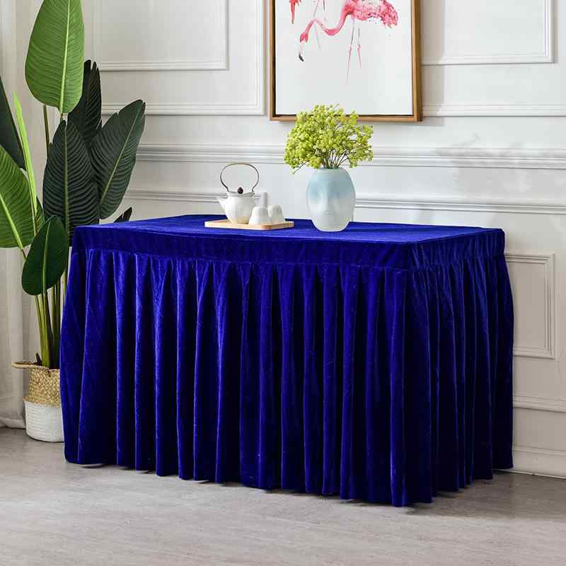 テーブルクロス テーブルカバー 金糸ベルベット 会議テーブルクロス 赤 白 テーブルクロスカート 生地 ..