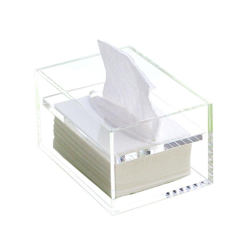 ティッシュボックス レディース メンズ アクリル製 透明 卓上 壁掛け 防水 多用途 ペーパータオルケー..