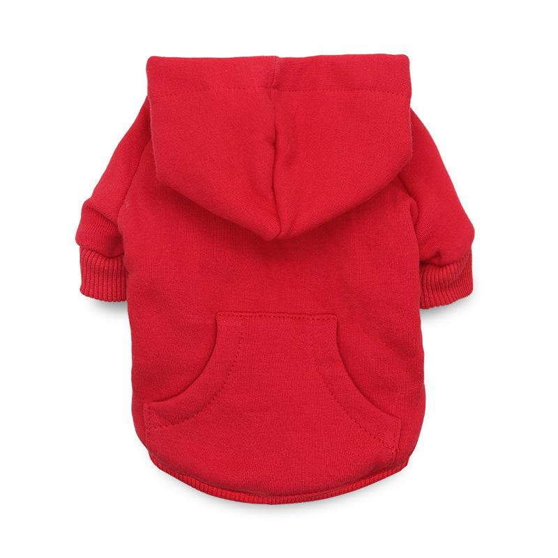 ペット服 秋冬 厚手 フリース ポケット付き スウェット トレーナー 犬 猫 兼用 スポーツ風 ウェア XS S..