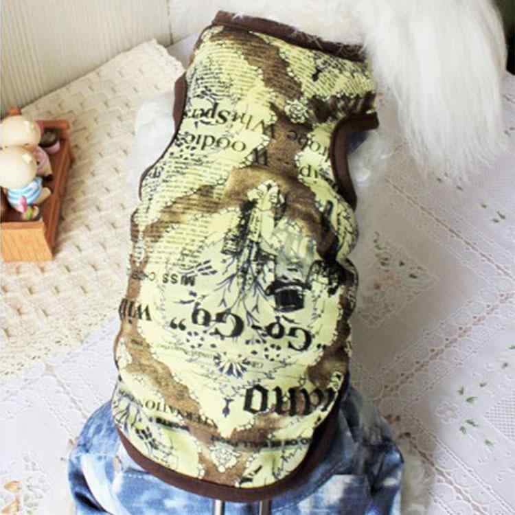 ドッグウェア 犬 春秋 コットン カジュアル ペット服 泰迪 小熊 犬の服 背心 白 黄 S M L XL