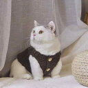 ペット服 レディース 猫 羊毛ベスト テディ 犬 服 秋冬 防寒 XS S M L XL かわいい アプリコット ブラウン