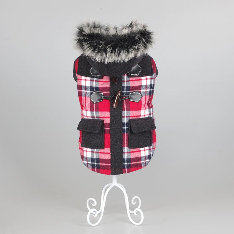 ペット服 加厚 保温 牛角ドッグウェア 小型犬 中型犬 犬 服 ドッグウェア 公主 かわいい 赤 茶色(x2)