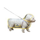 犬用レインコート ポンチョ 小型犬 中型犬 テディ 透明 防水 ペット服 犬服 PU ゴールド