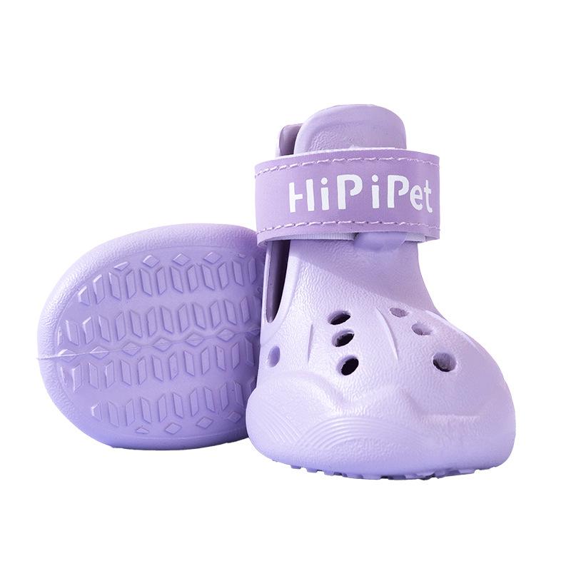 ペット用シューズ 軽量EVAサンダル 滑り止め 犬用靴 ドッグシューズ 肉球保護 散歩用 セーレン紫 バンディブルー