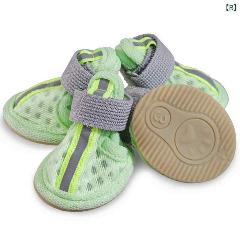 YKsakaiの犬 靴 ヨークシャーテリア ティーカップドッグ サイズ 25kg以下 通気性 ゴム メッシュ パープル グリーン ブルー 小型犬 履きやすい 滑り止め 普段使い かわいい｜アングル3