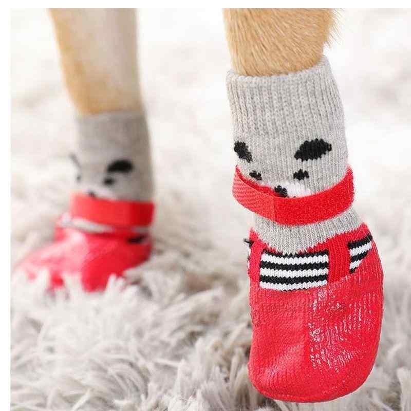 犬用靴下 小型犬 猫 滑り止め 防水 ペット用靴下 マリンカラー